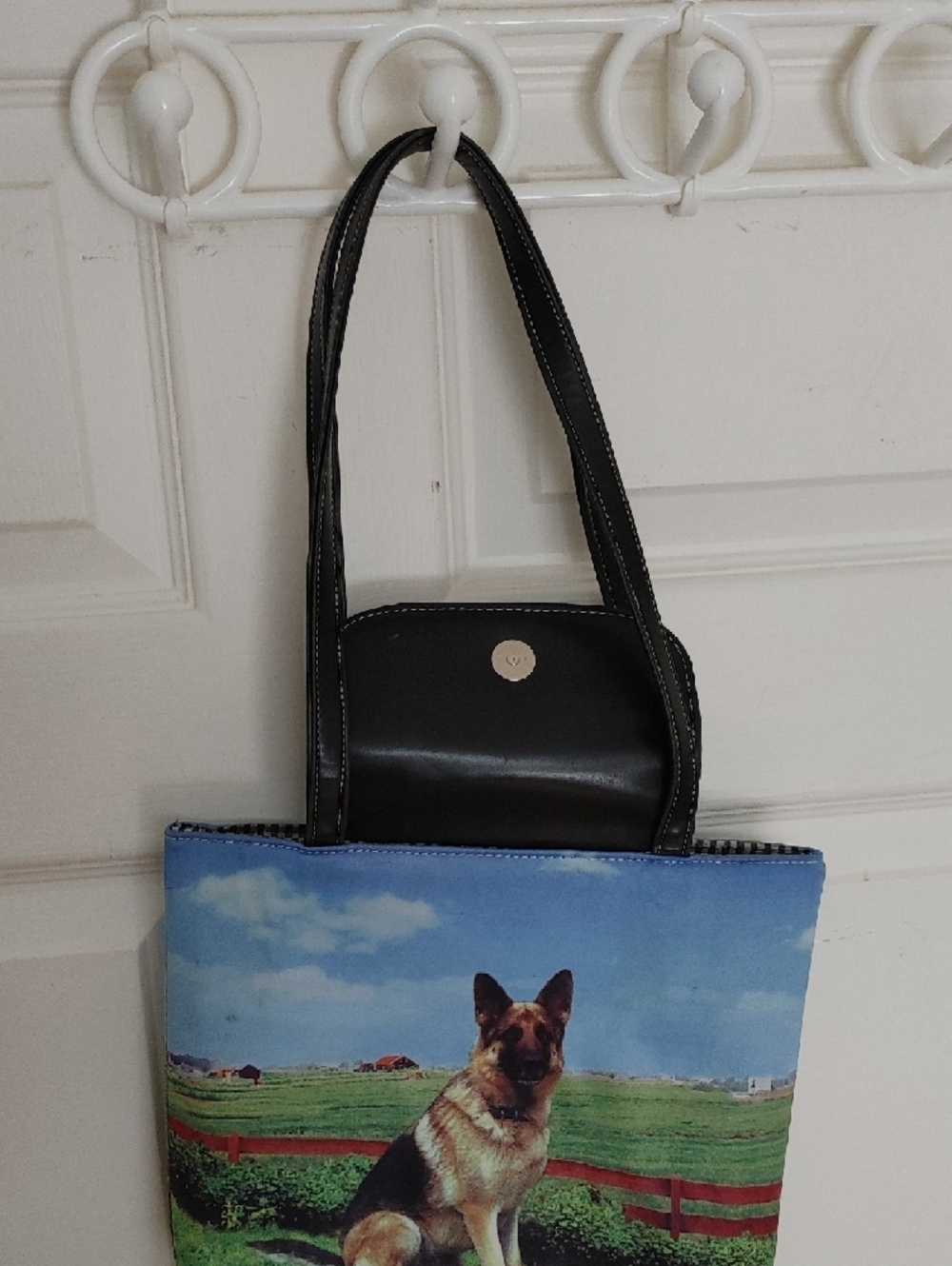 Source Unknown Blue and Black German Shepherd Print Tote - Picture 2 of 4